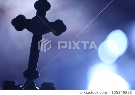 Metal Church cross closeup 105849858