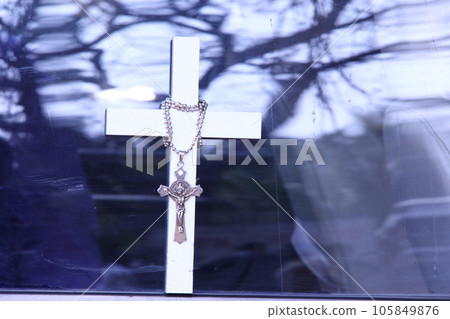 Metal Church cross closeup 105849876