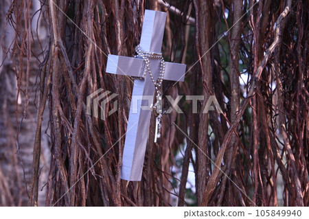 Metal Church cross closeup Metal Church cross closeup 105849940