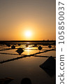 Salt fields and sunset in Tainan, Taiwan 105850037