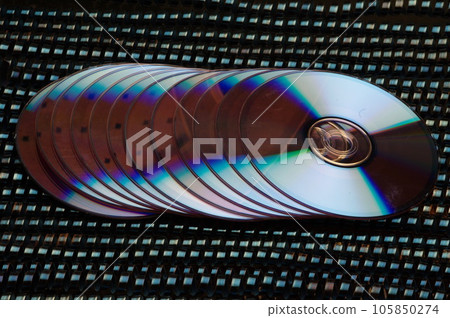 compact discs closeup compact discs closeup 105850274