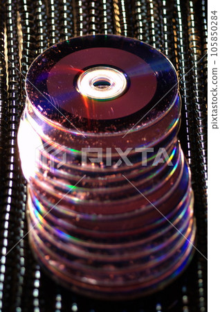 compact discs closeup compact discs closeup 105850284