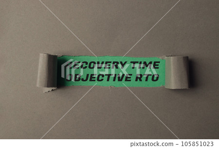 recovery time objective RTO text on a green background 105851023