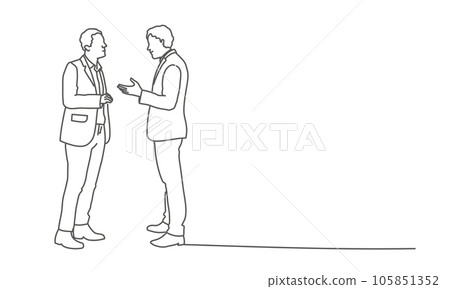 Meeting of two businessmen Meeting of two businessmen 105851352
