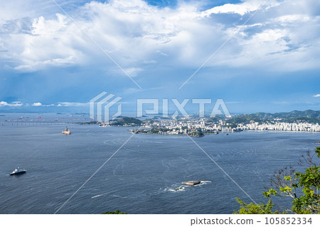 View of Guanabara Bay in Rio de Janeiro, Brazil 105852334