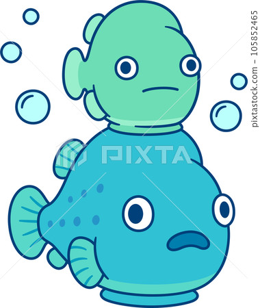 Cute cartoon lumpfish drawing Cute cartoon lumpfish drawing 105852465