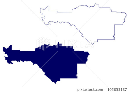 Division No. 14 (Canada, Alberta Province, North America) map vector illustration, scribble sketch map, Census division in Alberta 105853187