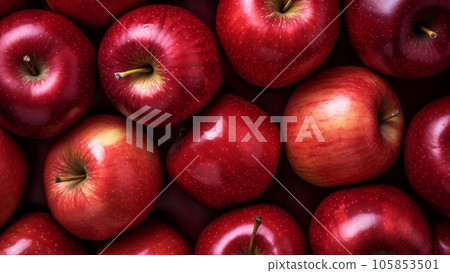 Lots of red apples. Tasty and juicy. Background of apples. Lots of red apples. Tasty and juicy. Background of apples. 105853501