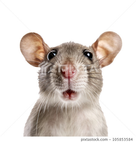 Cute rat face isolated Cute rat face isolated 105853584