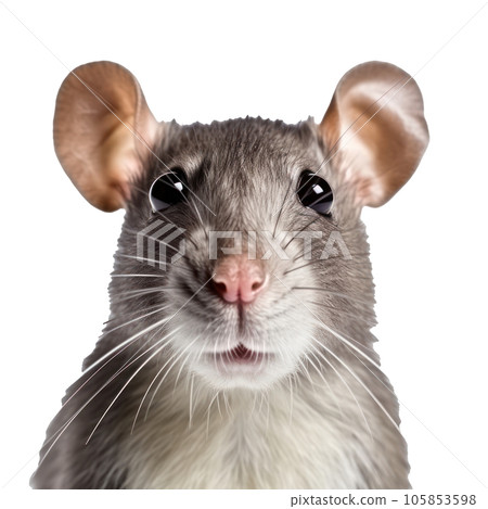 Cute rat face isolated 105853598