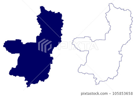 Thompson-Nicola Regional District (Canada, British Columbia or BC Province, North America) map vector illustration, scribble sketch Thompson Nicola map 105853658