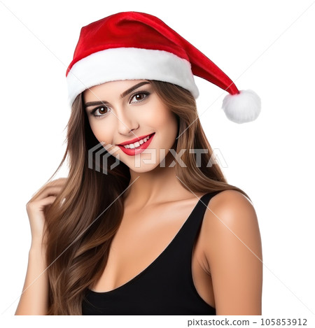 Beautiful girl in Santa's Cap Beautiful girl in Santa's Cap 105853912