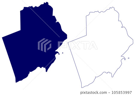 Albert County (Canada, New Brunswick Province, North America) map vector illustration, scribble sketch Albert map Albert County (Canada, New Brunswick Province, North America) map vector illustration, scribble sketch Albert map 105853997