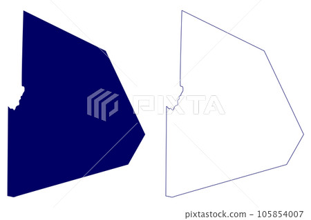 Victoria County (Canada, New Brunswick Province, North America) map vector illustration, scribble sketch Victoria map 105854007