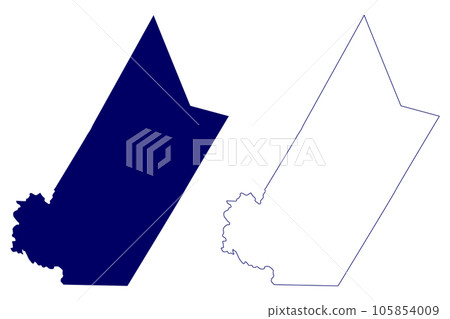 York County (Canada, New Brunswick Province, North America) map vector illustration, scribble sketch York map 105854009