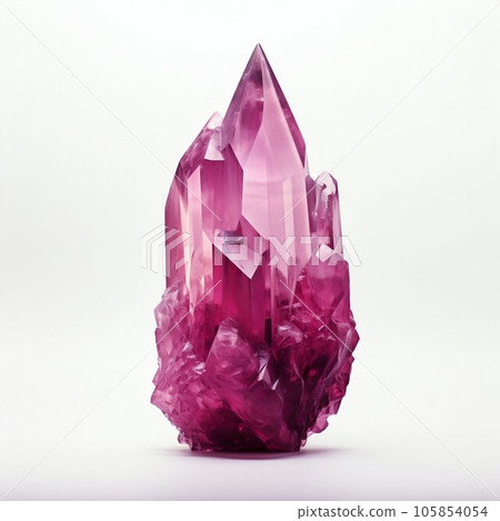 Purple Quartz Crystal Isolated on White Background. Generative ai 105854054