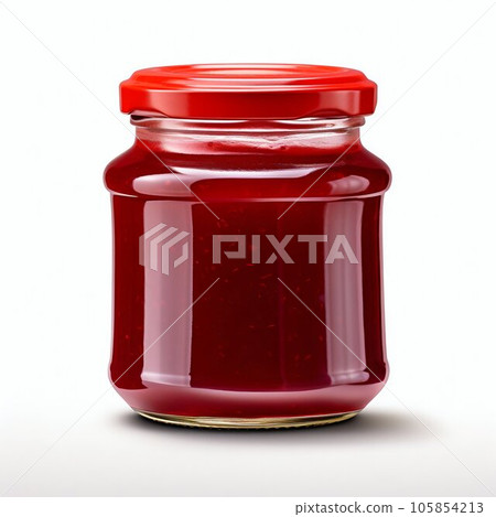 Jar of Jam Isolated on White Background. Generative ai Jar of Jam Isolated on White Background. Generative ai 105854213