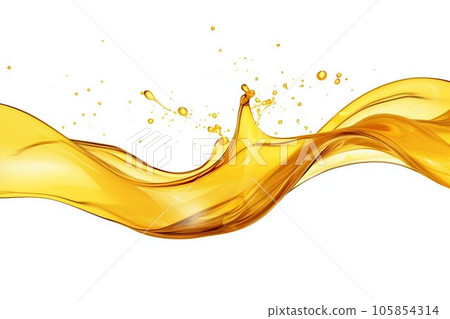 Splash of wavy oily liquid isolated on a white background Splash of wavy oily liquid isolated on a white background 105854314