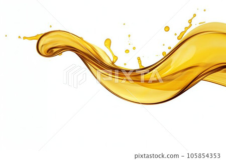 Splash of wavy oily liquid isolated on a white background Splash of wavy oily liquid isolated on a white background 105854353