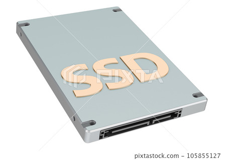 SSD Solid State Drive, 3D rendering 105855127