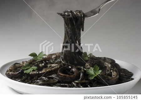squid ink spaghetti squid ink spaghetti 105855145
