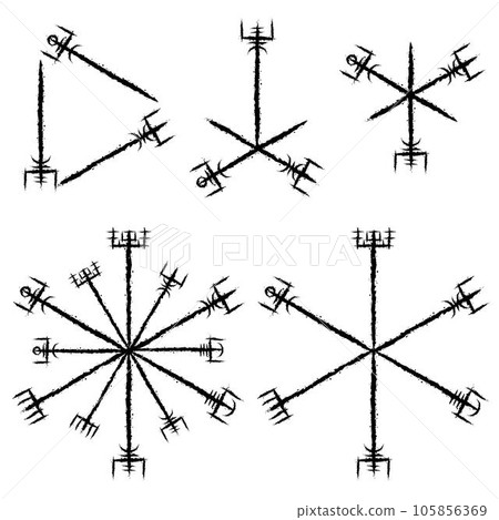 Vegvisir true ink blots brushes triangle 105856369