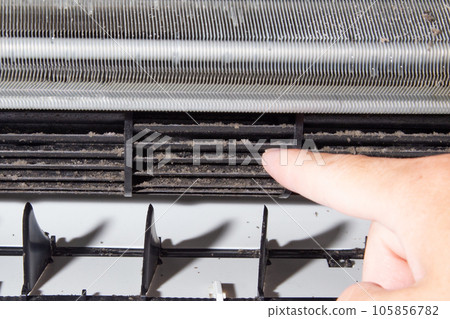 Dirt, mold, dust inside the air conditioner 105856782