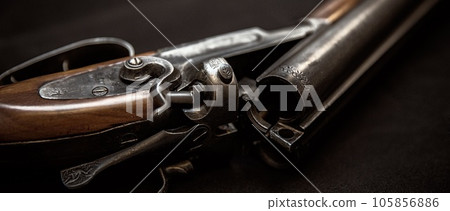 double barrel shotgun for targets, trap shooting double barrel shotgun for targets, trap shooting 105856886