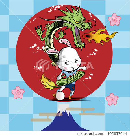 A rabbit soccer player who plays like a dragon 105857644