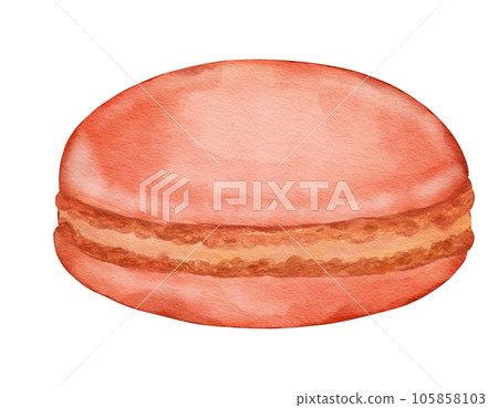 Watercolor macaron Hand drawn watercolor illustration isolated element 105858103