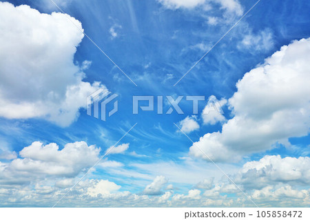 Summer blue sky and white clouds 105858472
