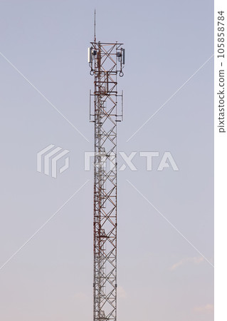 Large metallic telecommunications tower Large metallic telecommunications tower 105858784