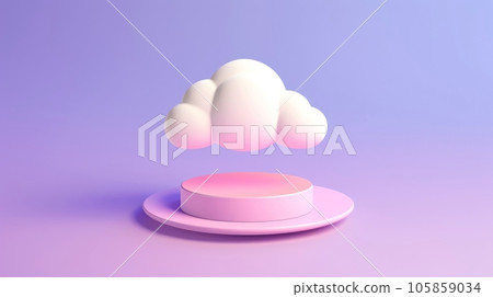 3D purple cloud icon minimal style, cloud computing online service, digital technology security concept, Generative AI illustration 3D purple cloud icon minimal style, cloud computing online service, digital technology security concept, Generative AI illustration 105859034