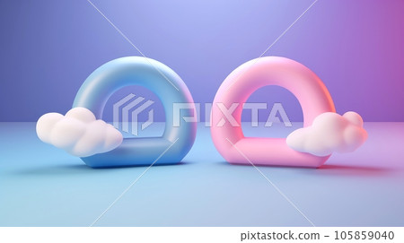 3D purple cloud icon minimal style, cloud computing online service, digital technology security concept, Generative AI illustration 3D purple cloud icon minimal style, cloud computing online service, digital technology security concept, Generative AI illustration 105859040