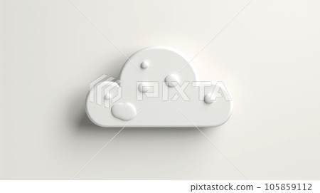 3D white cloud icon minimal style, cloud computing online service, digital technology security concept, Generative AI illustration 3D white cloud icon minimal style, cloud computing online service, digital technology security concept, Generative AI illustration 105859112