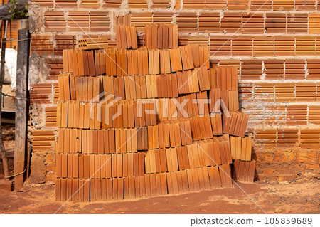 stack of ceramic bricks 105859689