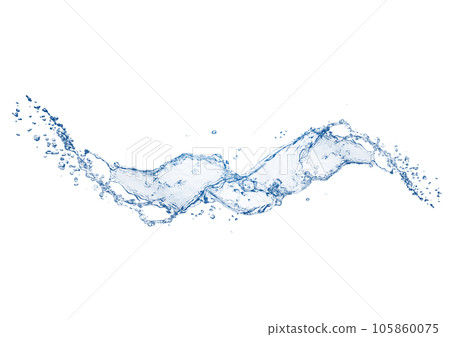 藍色的水花插畫 105860075