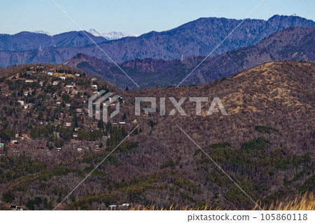 山中湖/鐵炮之頭別墅區和光峠/八嶽山脈/赤岳景觀 山中湖/鐵炮之頭別墅區和光峠/八嶽山脈/赤岳景觀 105860118