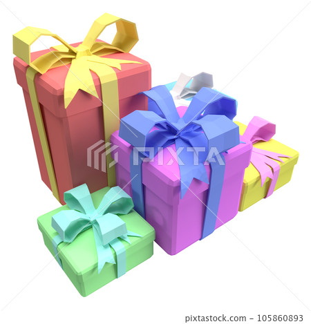 The gift box png image for celebration concept 3d rendering 105860893