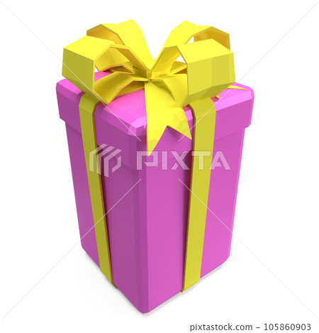 The gift box png image for celebration concept 3d rendering 105860903