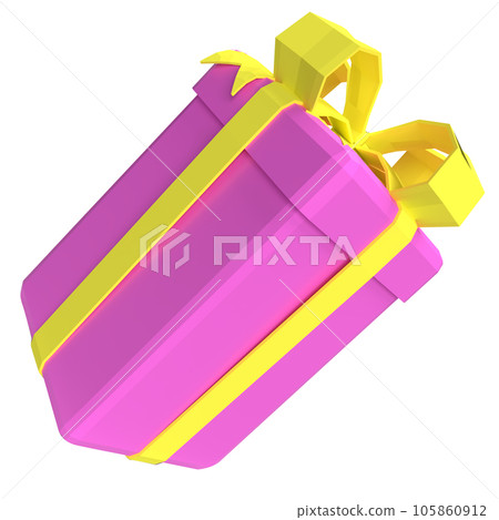 The gift box png image for celebration concept 3d rendering 105860912