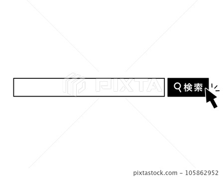 Illustration to click the search button Illustration to click the search button 105862952