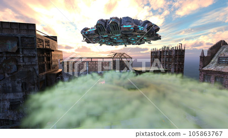 City attacked by UFOs City attacked by UFOs 105863767