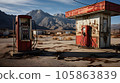Vintage gas station in Death Valley National Park, California, USA 105863839
