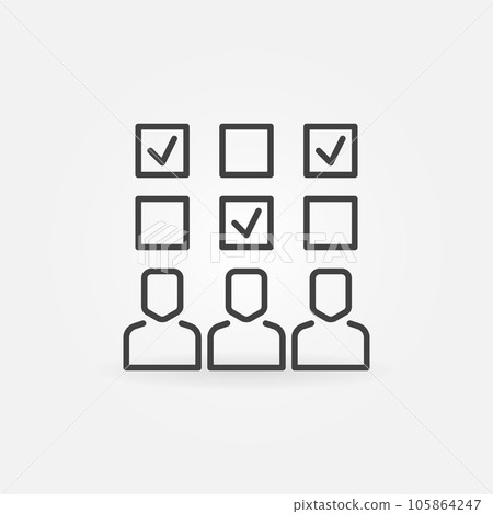 Survey vector concept icon in thin line style 105864247