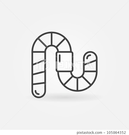 Worm vector concept simple linear icon or symbol 105864352