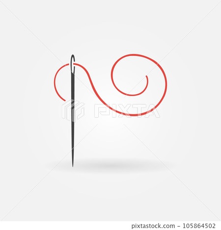 Sewing Needle vector icon. Tailor creative symbol 105864502