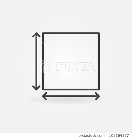 Perimeter vector Dimension concept icon in outline style Perimeter vector Dimension concept icon in outline style 105864577