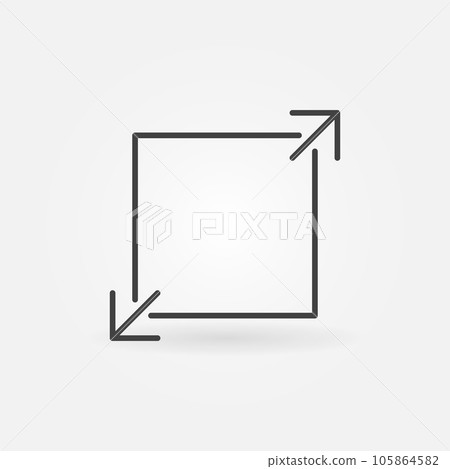 Scalability with Arrows vector concept linear icon or sign Scalability with Arrows vector concept linear icon or sign 105864582