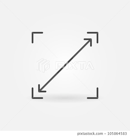Scaling vector thin line concept icon or symbol Scaling vector thin line concept icon or symbol 105864583